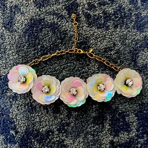 Jcrew white flower necklace